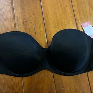 Cacique Classic Black Strapless Bra